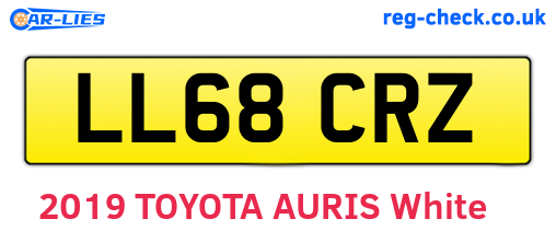 LL68CRZ are the vehicle registration plates.