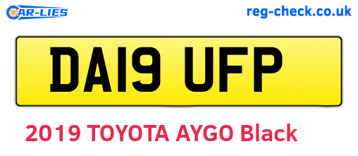 DA19UFP are the vehicle registration plates.