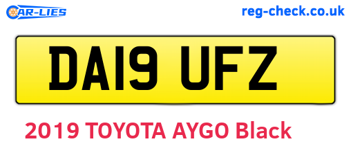 DA19UFZ are the vehicle registration plates.