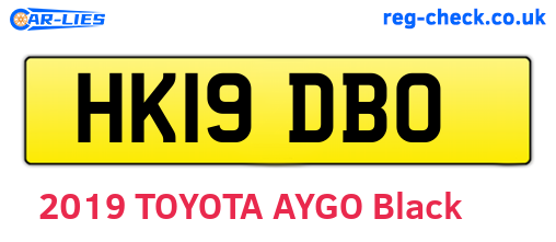 HK19DBO are the vehicle registration plates.