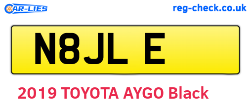 N8JLE are the vehicle registration plates.