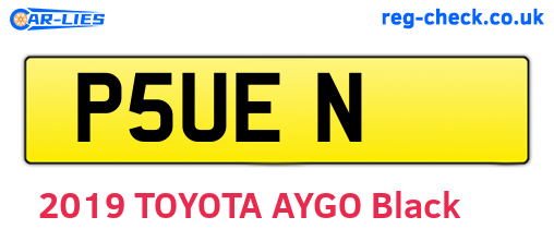 P5UEN are the vehicle registration plates.