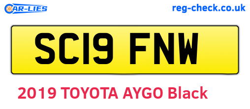 SC19FNW are the vehicle registration plates.