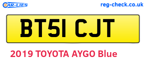 BT51CJT are the vehicle registration plates.
