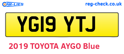 YG19YTJ are the vehicle registration plates.