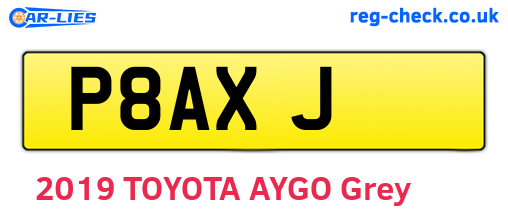 P8AXJ are the vehicle registration plates.
