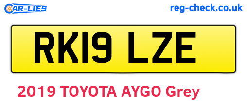 RK19LZE are the vehicle registration plates.