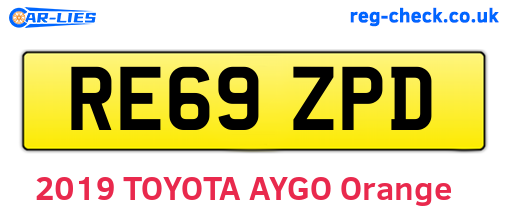 RE69ZPD are the vehicle registration plates.