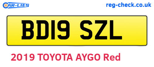 BD19SZL are the vehicle registration plates.