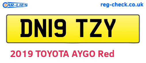 DN19TZY are the vehicle registration plates.
