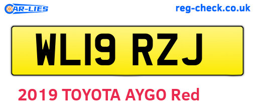 WL19RZJ are the vehicle registration plates.