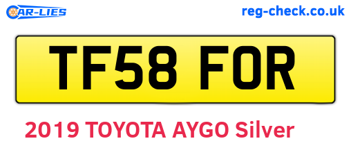 TF58FOR are the vehicle registration plates.