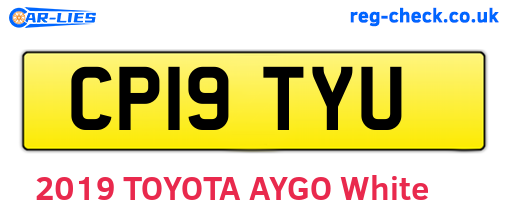 CP19TYU are the vehicle registration plates.