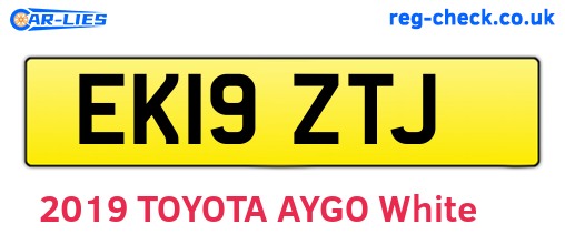 EK19ZTJ are the vehicle registration plates.