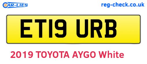 ET19URB are the vehicle registration plates.
