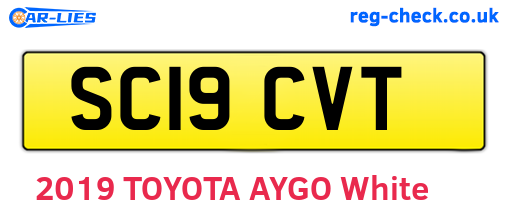 SC19CVT are the vehicle registration plates.
