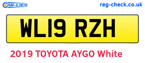WL19RZH are the vehicle registration plates.
