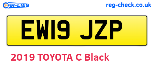 EW19JZP are the vehicle registration plates.