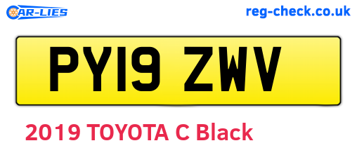 PY19ZWV are the vehicle registration plates.