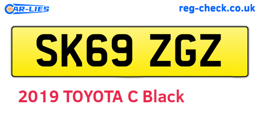 SK69ZGZ are the vehicle registration plates.