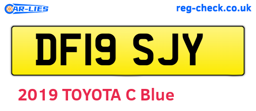DF19SJY are the vehicle registration plates.