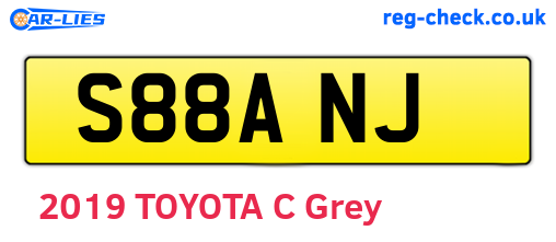 S88ANJ are the vehicle registration plates.
