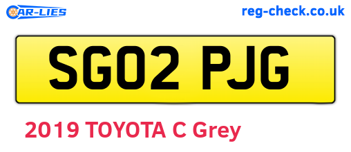 SG02PJG are the vehicle registration plates.