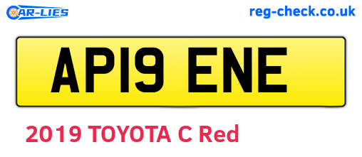 AP19ENE are the vehicle registration plates.