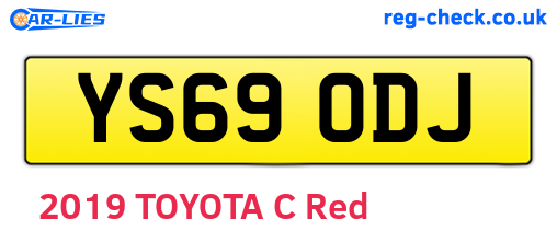 YS69ODJ are the vehicle registration plates.