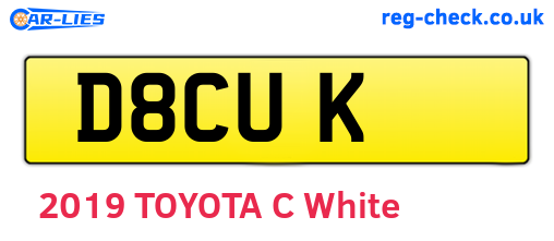 D8CUK are the vehicle registration plates.