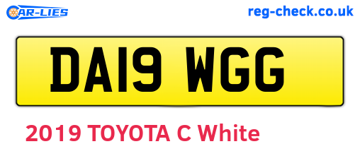 DA19WGG are the vehicle registration plates.