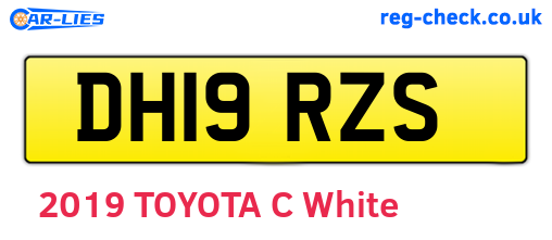 DH19RZS are the vehicle registration plates.