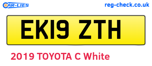 EK19ZTH are the vehicle registration plates.