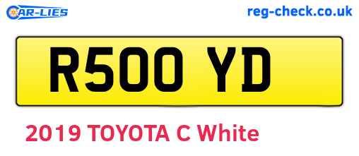 R50OYD are the vehicle registration plates.