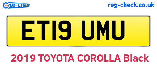 ET19UMU are the vehicle registration plates.