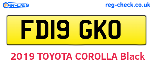 FD19GKO are the vehicle registration plates.