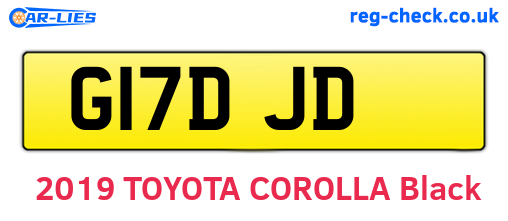 G17DJD are the vehicle registration plates.