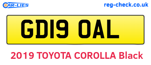 GD19OAL are the vehicle registration plates.