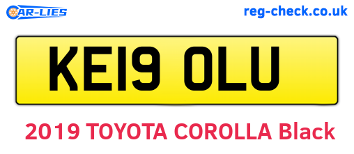 KE19OLU are the vehicle registration plates.