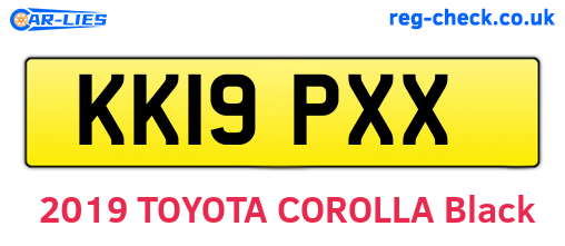 KK19PXX are the vehicle registration plates.