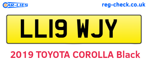 LL19WJY are the vehicle registration plates.