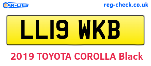 LL19WKB are the vehicle registration plates.