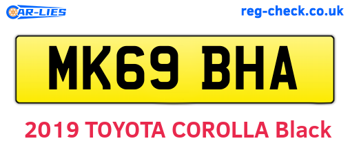 MK69BHA are the vehicle registration plates.