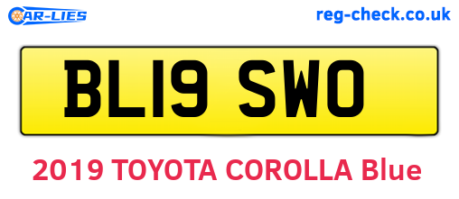BL19SWO are the vehicle registration plates.