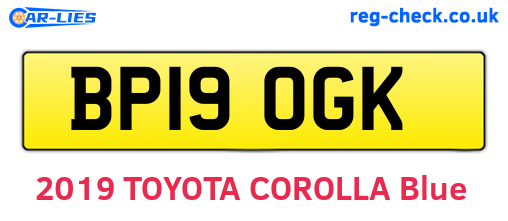 BP19OGK are the vehicle registration plates.