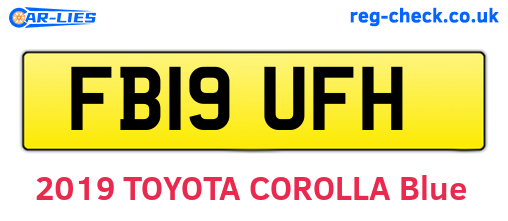 FB19UFH are the vehicle registration plates.