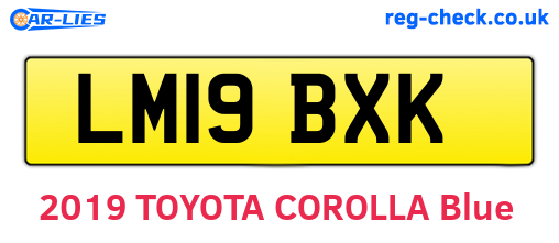 LM19BXK are the vehicle registration plates.