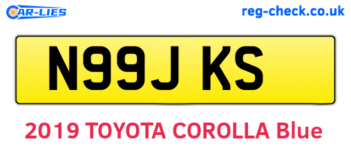 N99JKS are the vehicle registration plates.
