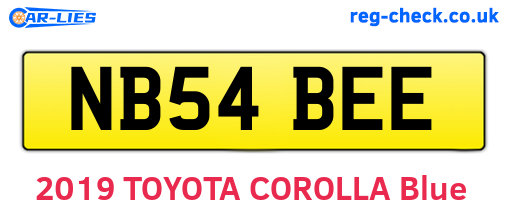 NB54BEE are the vehicle registration plates.