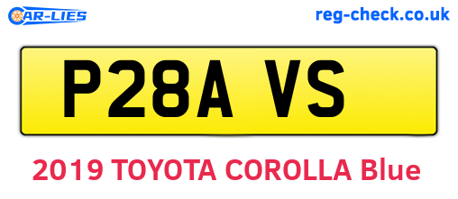 P28AVS are the vehicle registration plates.